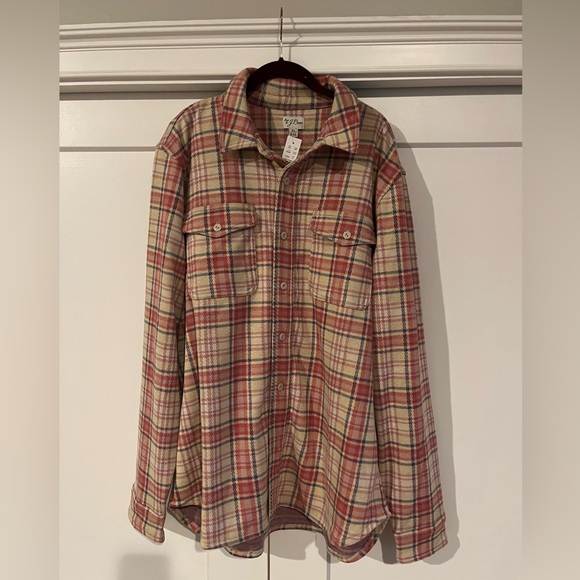 NWT J Crew seaboard soft knit shirt in plaid - Picture 1 of 3